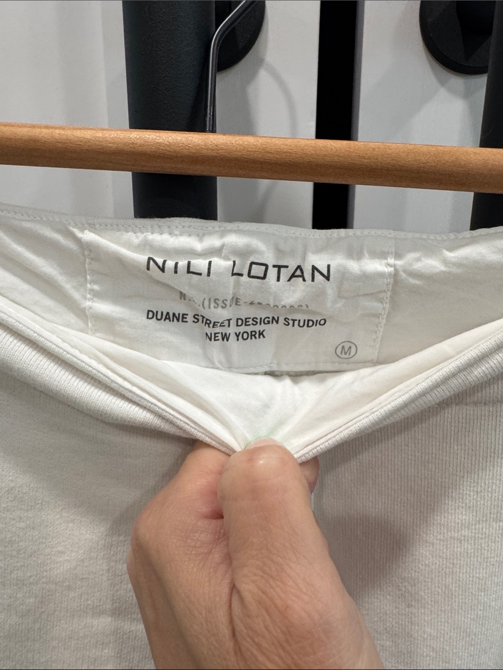 Nili Lotan women’s whiteWide-Leg Sweatpants - Picture 2 of 3